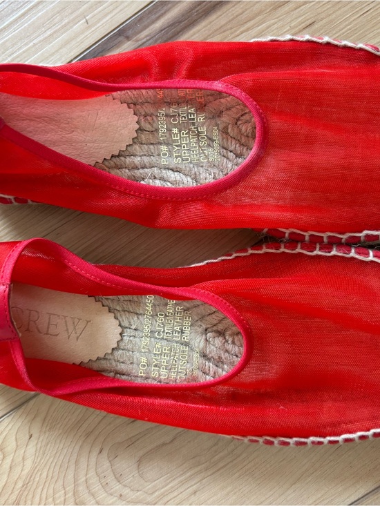 J. Crew Shoes - J. Crew Bright Red Canvas Espadrilles